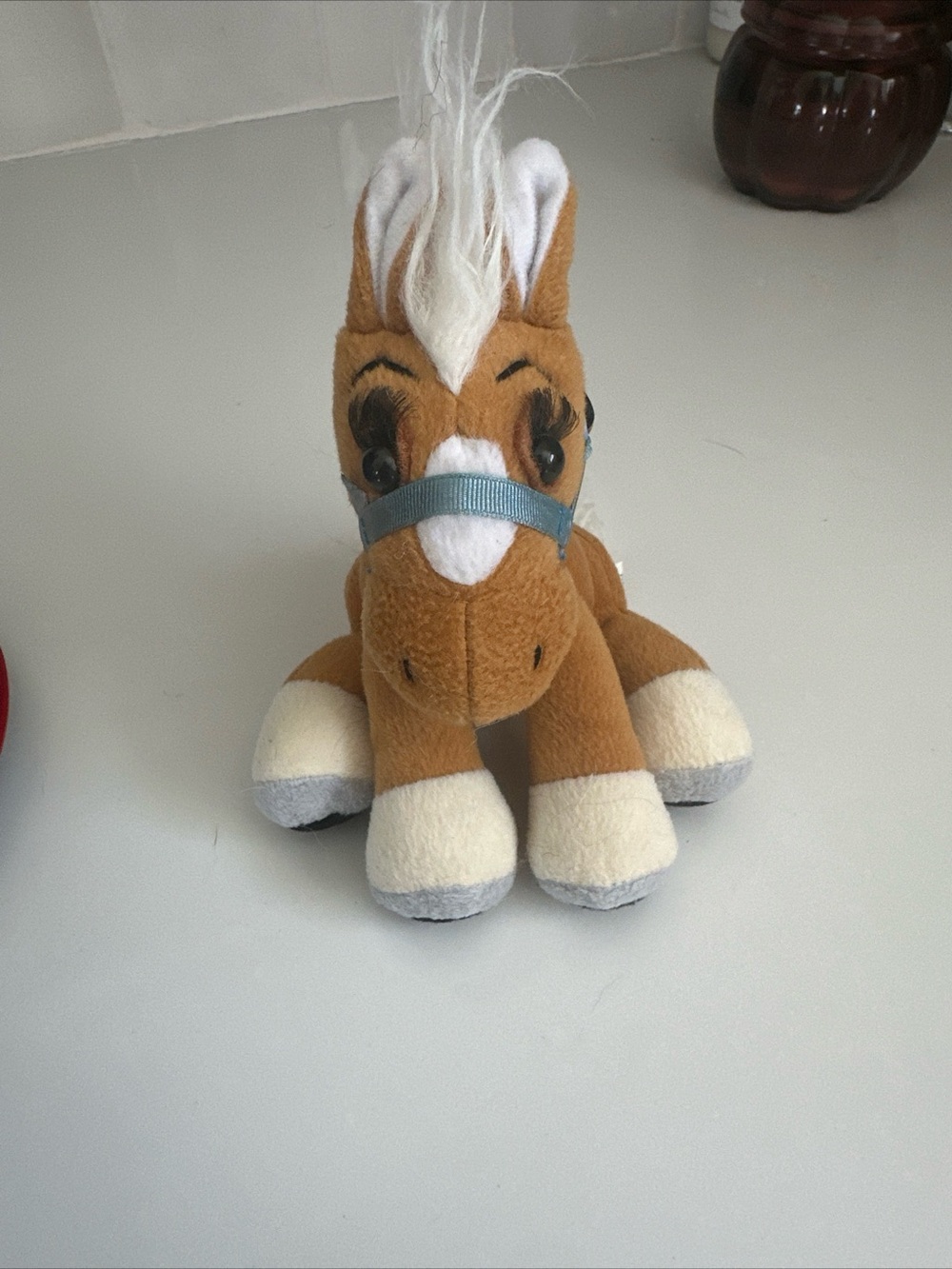 Vintage 2003 Breyer Plush Brown Horse Stuffed Toy with White Mane - Kids Toy